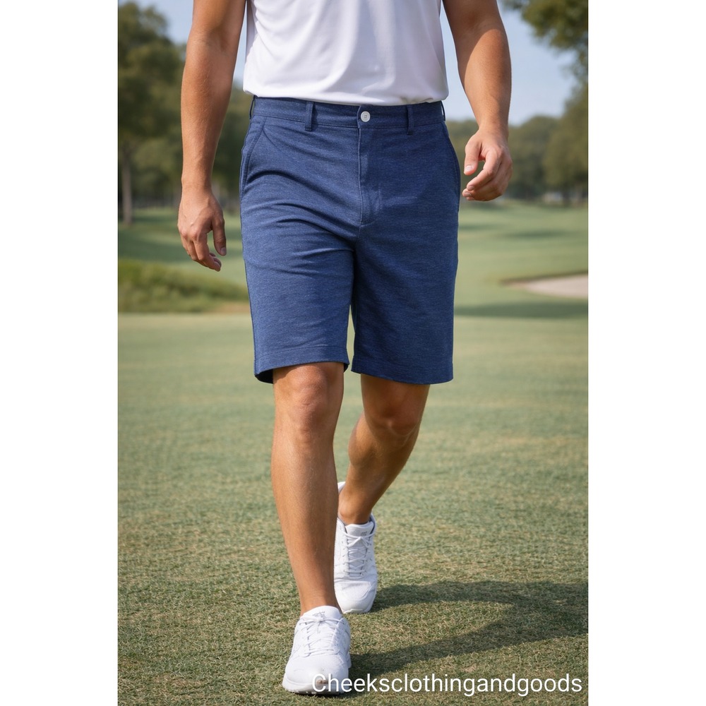 Bonobos 10" Inseam Blue Heathered Golf Shorts Men's Size‎ 38